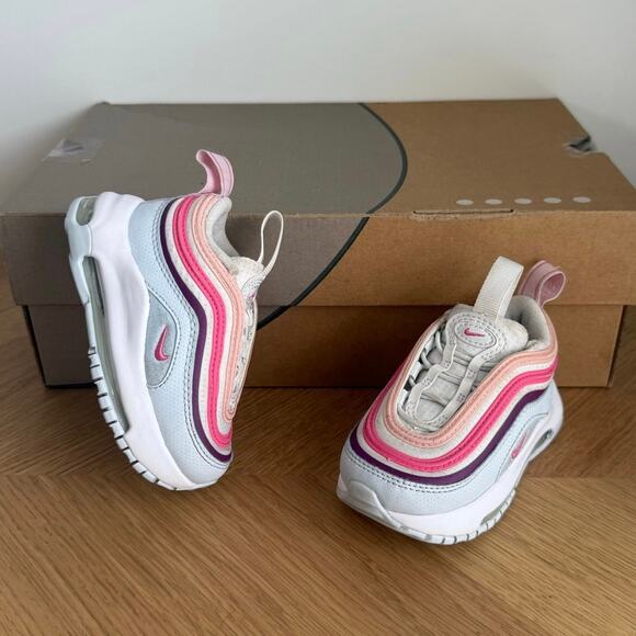 Nike Air Max 97 ‘Pinksicle/Summit White Toddler Sneakers- SZ 5 C - Picture 1 of 13